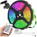 Комплект LED стрічка багатокольорова 3528 RGB, 5м з пультом