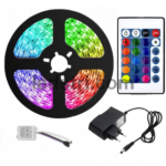Світлодіодна стрічка RGB LED 5 метрів з пультом та блоком живлення