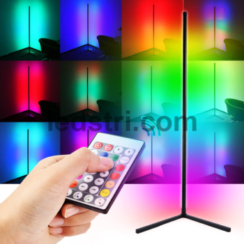Кутова підлогова RGB LED лампа з пультом управління 330+ ефектами