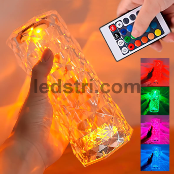 Нічник кришталева лампа RGB 16 кольорів 20,5 см