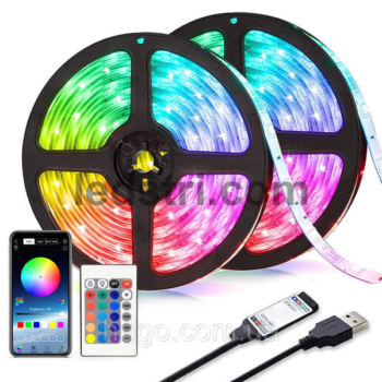 Світлодіодна стрічка RGB з пультом, 5 метрів