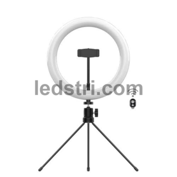 Комплект для блогера RZTK Ring Light Black (кільцева LED лампа 26 см / 10 Вт / штатив). Студійне світло