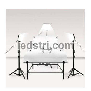Набір для предметної фотозйомки LED світла Teyeleec (3 x LED лампи зі стійками + стіл PT-0610 (60 X 100 СМ. Студійне освітлення