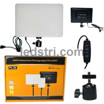 Лампа для видеосъемки LED | PL-26 | 23х16 см | 240 світлодіодів | 3200K-5600K | Пульт | Керування через USB
