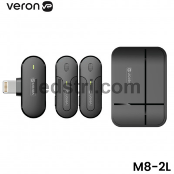 Бездротовий мікрофон для телефону Lightning — Veron M8-2L з кейсом зарядки