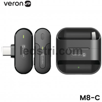 Бездротовий мікрофон для телефону USB C - Veron M8-C з кейсом на зарядку