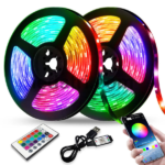 Світлодіодна стрічка з пультом smd 5050 RGB Блютуз USB  - Новинка