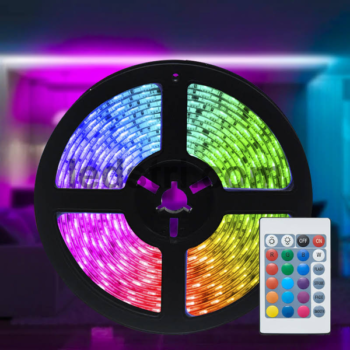 Світлодіодна гнучка RGB 3528 стрічка для підсвічування 5 м з пультом керування