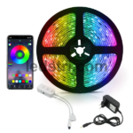 Світлодіодна стрічка 5050 RGB, 12 кольорів, IP65, 55 люмен, 9000 годин роботи, самоклеючася.