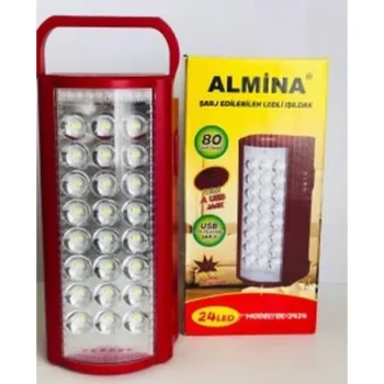Ліхтар Переносний Світлодіодний З Повербанком Almina Dl-2606 24 Led, Зу 220V, Вбудований Акумуля