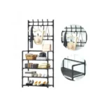 Підлогова Вішалка Для Одяг 5*80 New Simple Floor Clothes Rack З Поличками