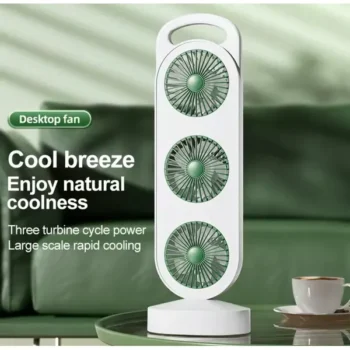 Триголовковий Вентилятор Usb Перезаряджається Three Head Fan Ly-856