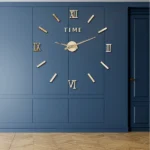 Великі настінні годинники Horloge 3D 27/37/47 55 см ЗОЛОТО