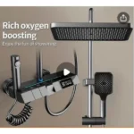 Змішувач для ванної з нержавіючої сталі чорний Shower AA6 6