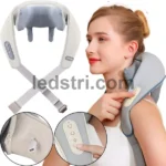 elektrychnyj-udarnyj-masazher-electric-neck-massager-xl-653-z-pidigrivom-dlya-spyny-plechej-i-shyyi-akumulyatornyj-rolykovyj-masazher-mag-724-siryj