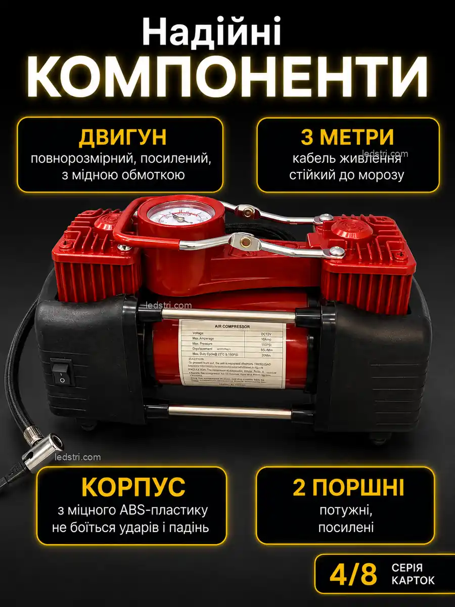 Характеристики автомобільного компресора