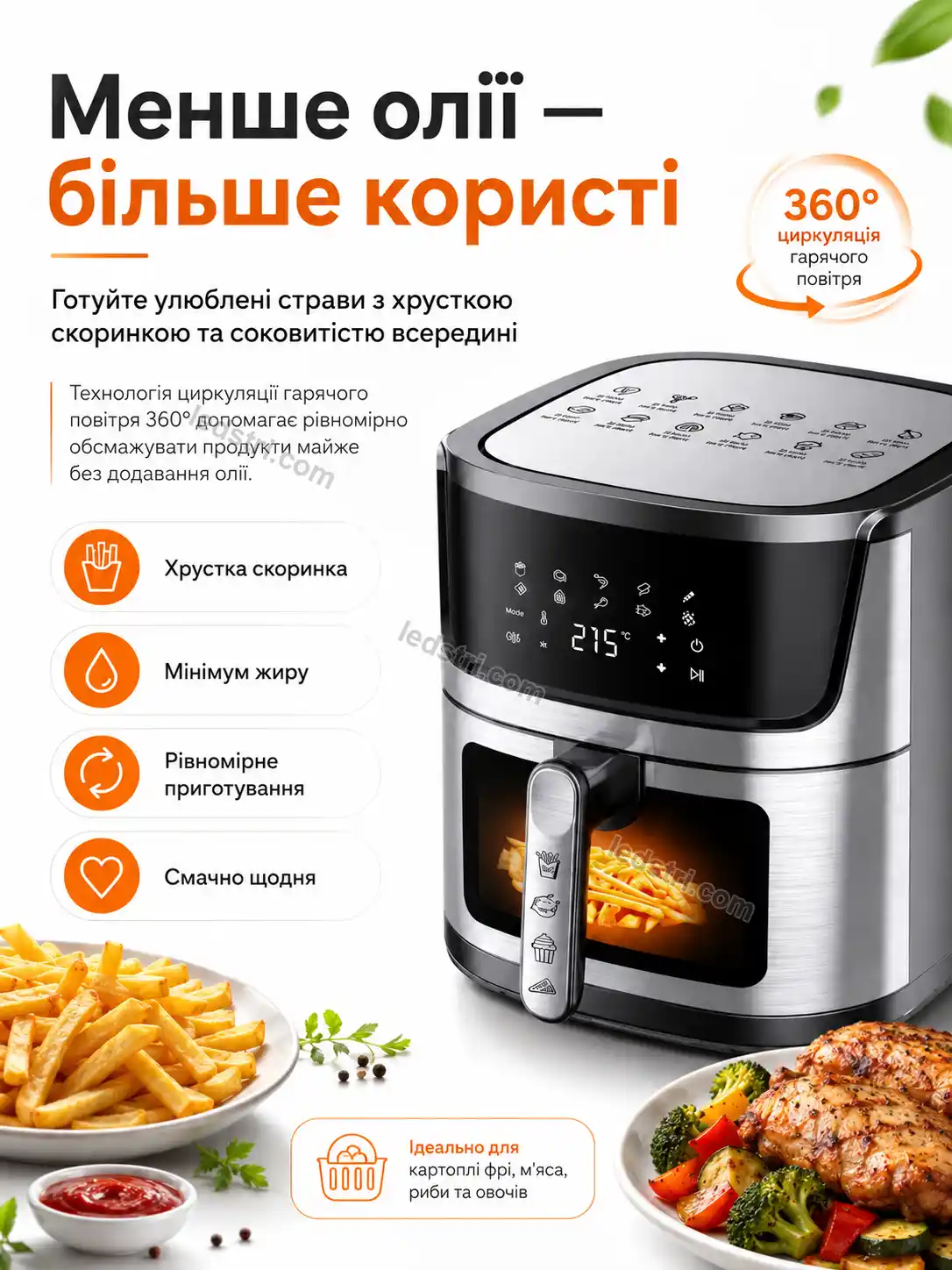Аерофритюрниця Air Fryer 4800Вт 14л перше фото