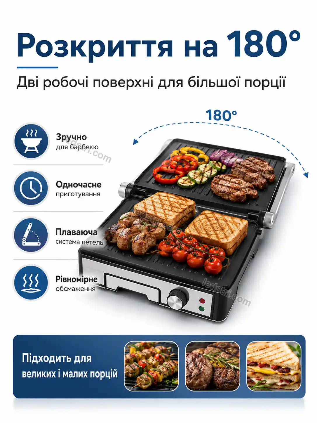 Переваги контактного гриля