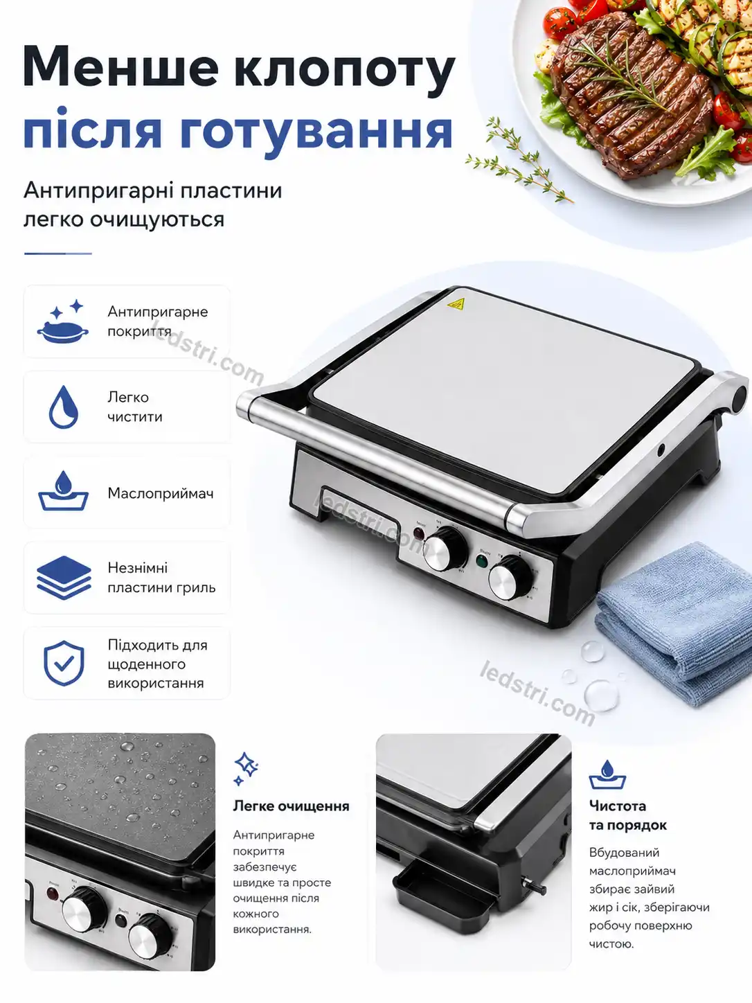 Характеристики контактного гриля