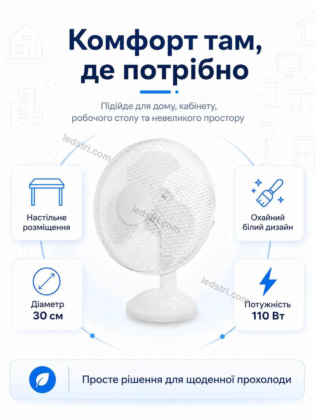Сценарії використання настільного вентилятора