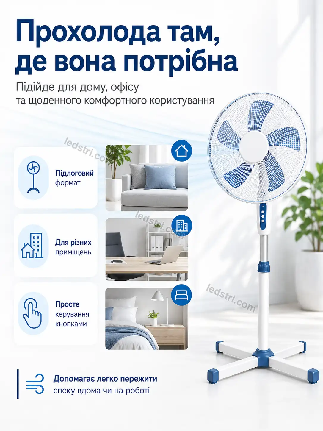 Як користуватися підлоговим вентилятором