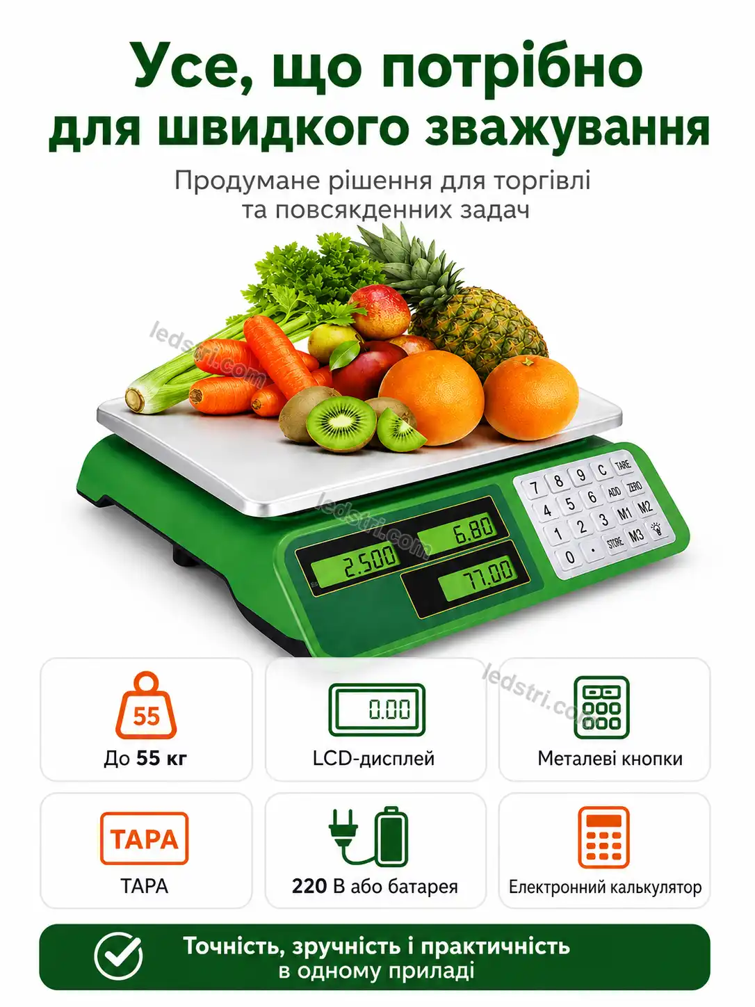 Комплектація торгових ваг
