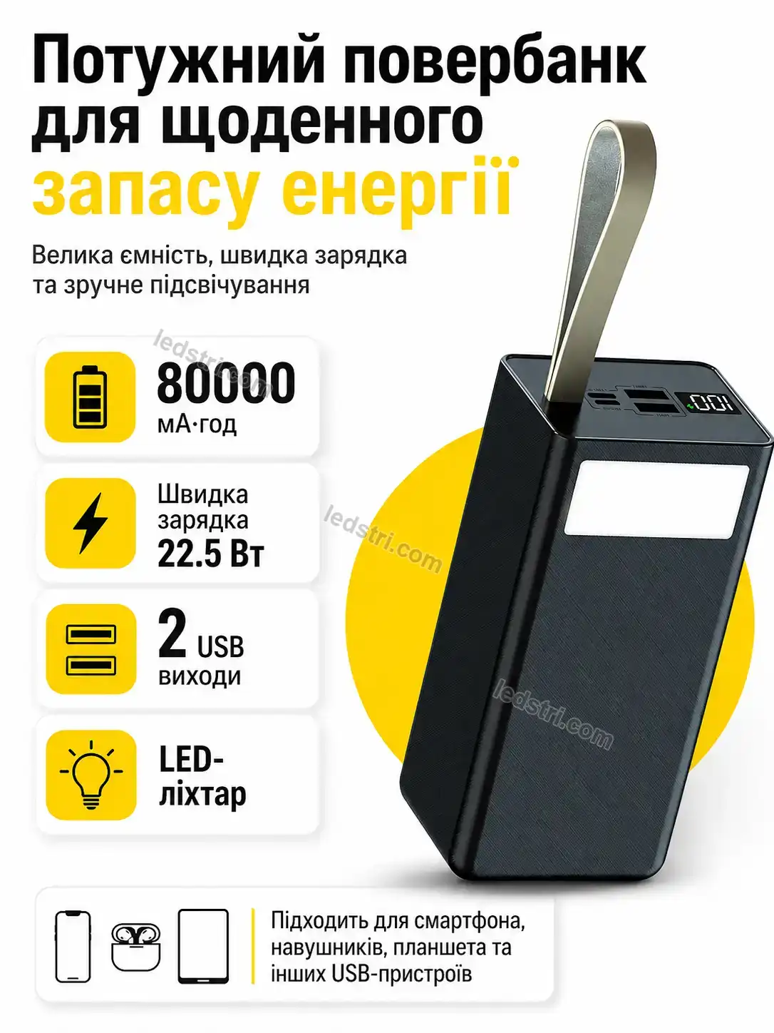 ✨ Повербанк Nordi Wave Bright - фото