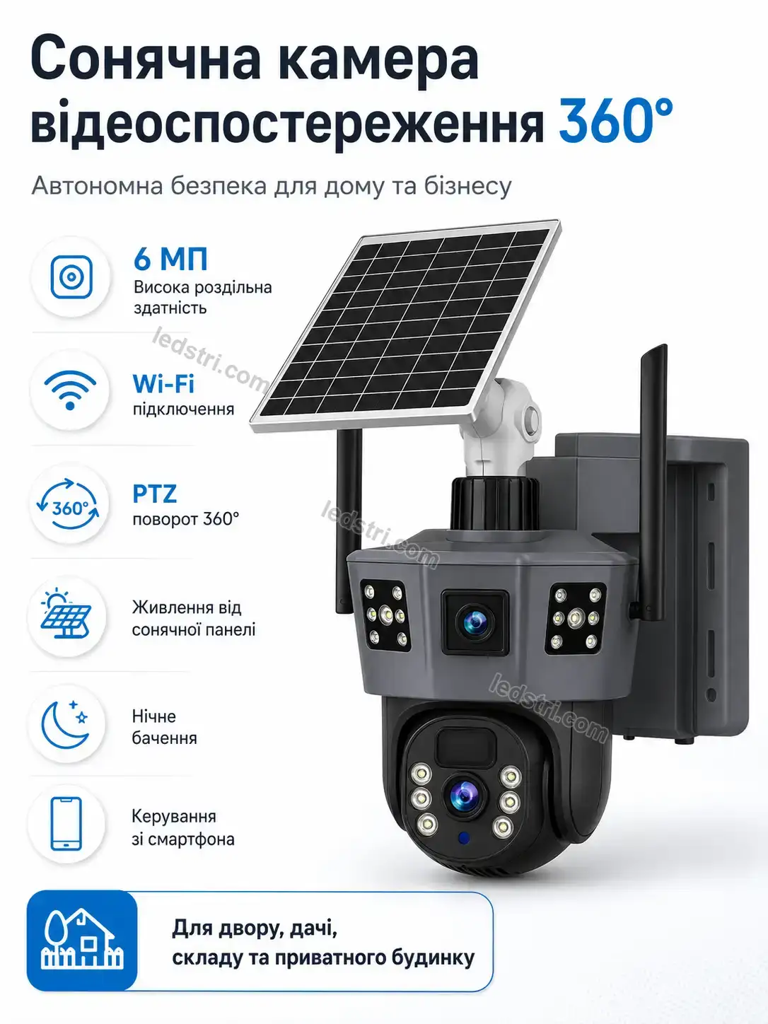 📷 Камера відеоспостереження сонячна Lumo Mini Calm