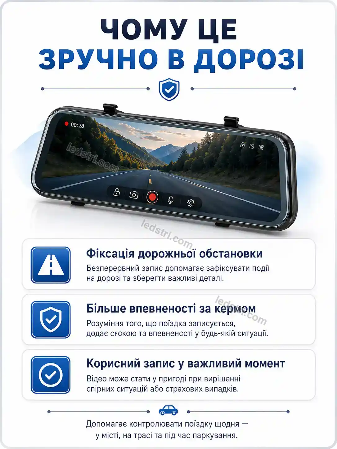🚗 Автомобільний відеореєстратор Terra Fresh Calm - деталі