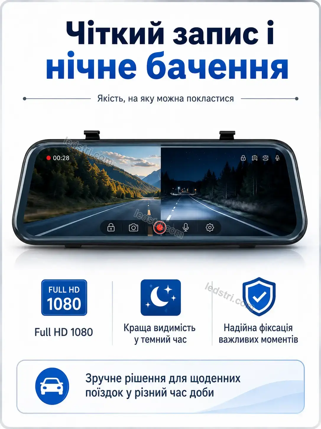 🚗 Автомобільний відеореєстратор Terra Fresh Calm - використання
