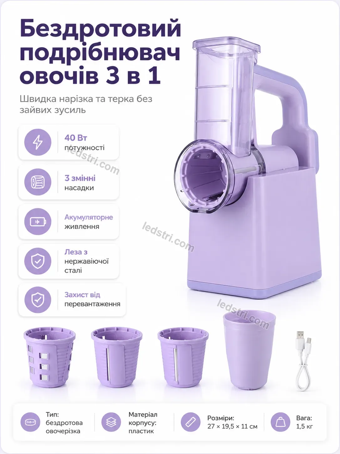 ✨ Подрібнювач овочів Milo Lite Soft