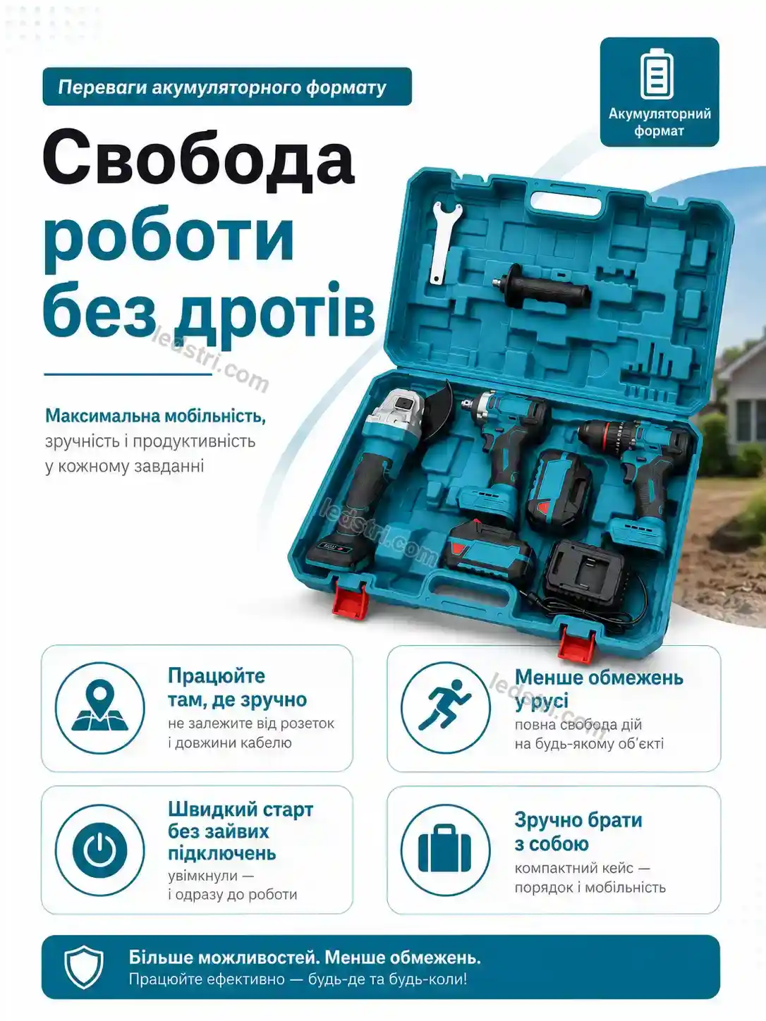 🔧 Набір акумуляторних інструментів Nordi Fresh Calm - використання