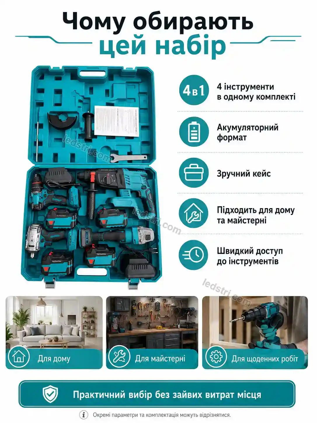 🔧 Набір акумуляторних інструментів Vento Lite Calm - фото