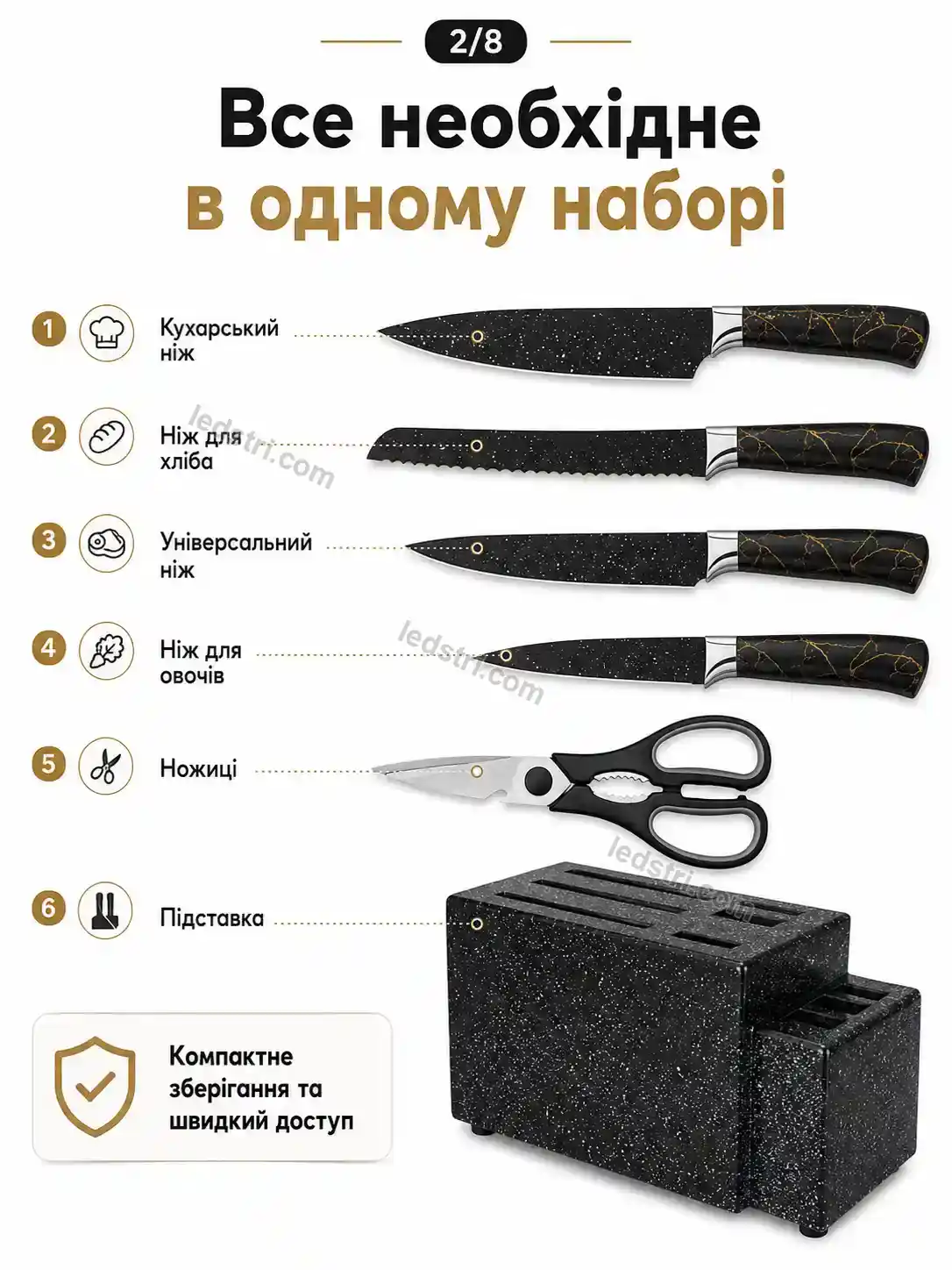 ✨ Набір ножів Pulse Mini Bright