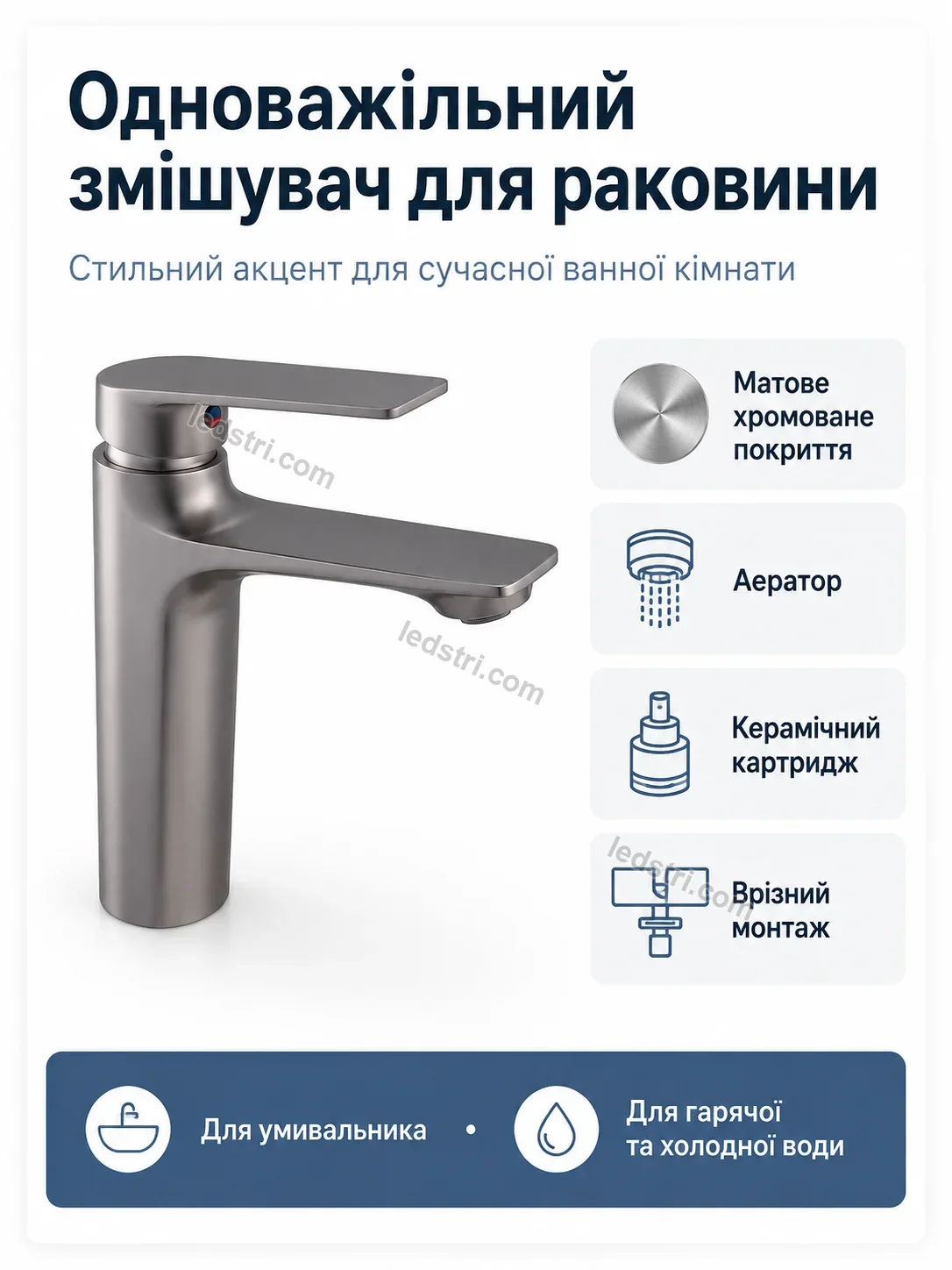 ✨ Смель для раковины однорычажный Lumo Easy Soft