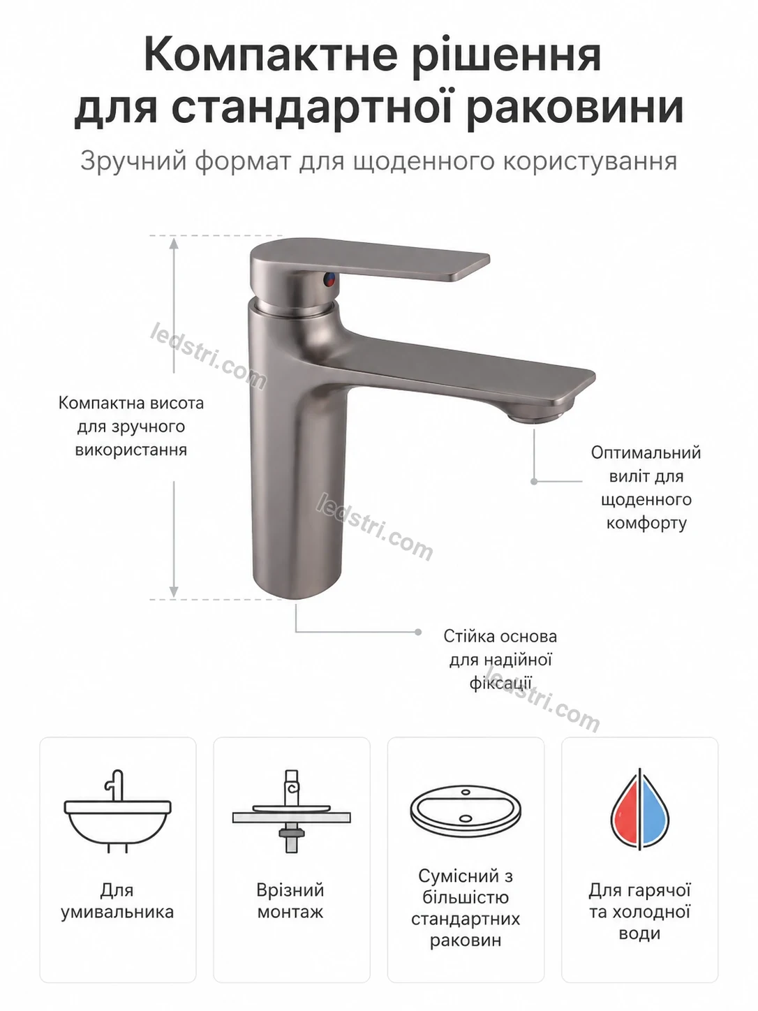 ✨ Смель для раковины однорычажный Lumo Easy Soft - фото