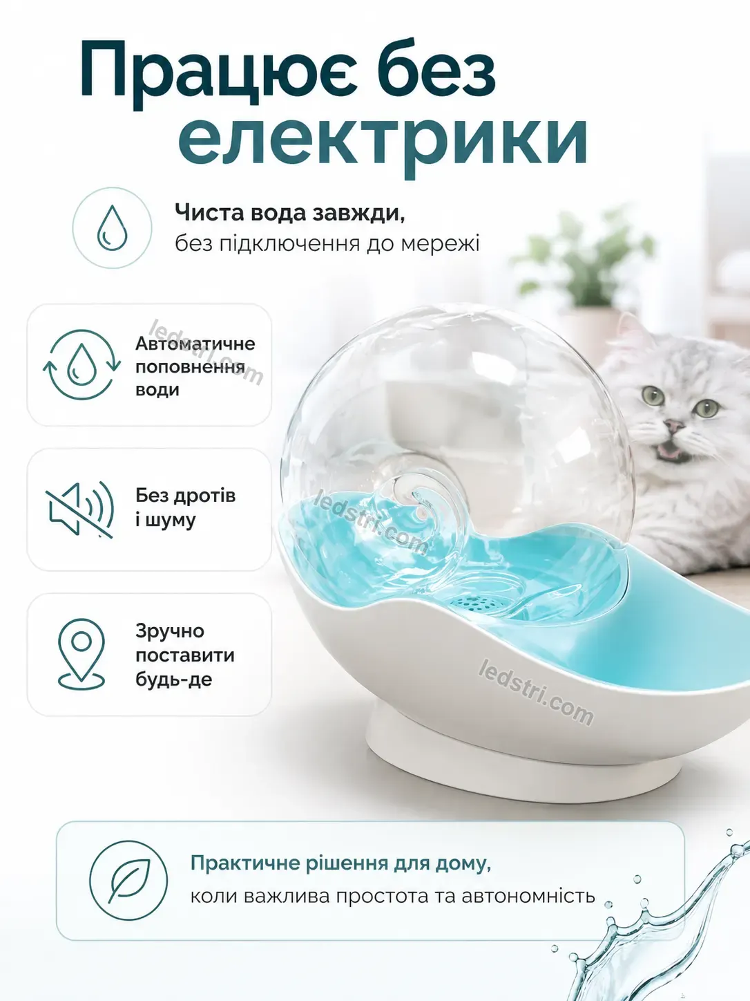 ✨ Поїлка для собак Rondo Mini Urban - деталі
