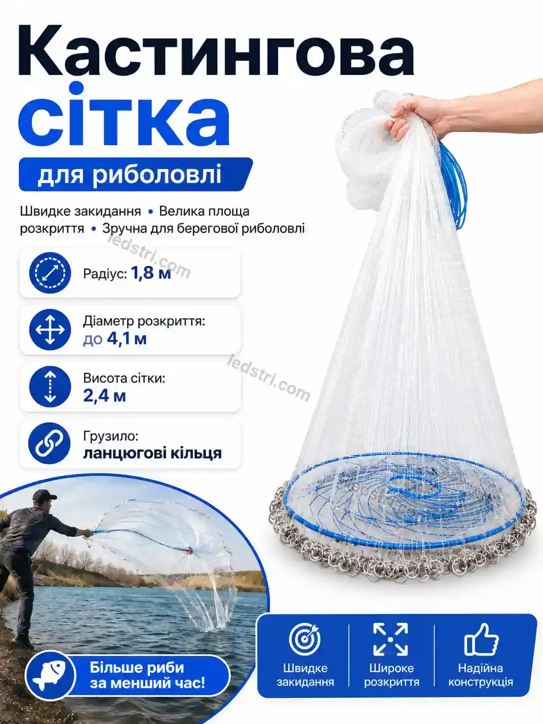 ✨ Рыболовная сеть кастинговая сеть Spark Lite Urban