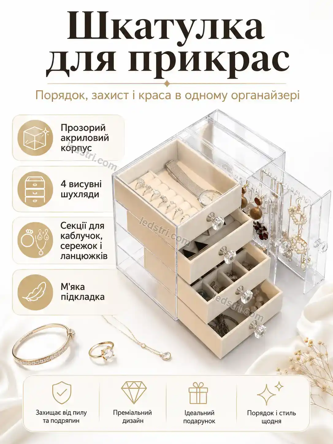 ✨ Шкатулка для зберігання ювелірних Pulse Mini Urban