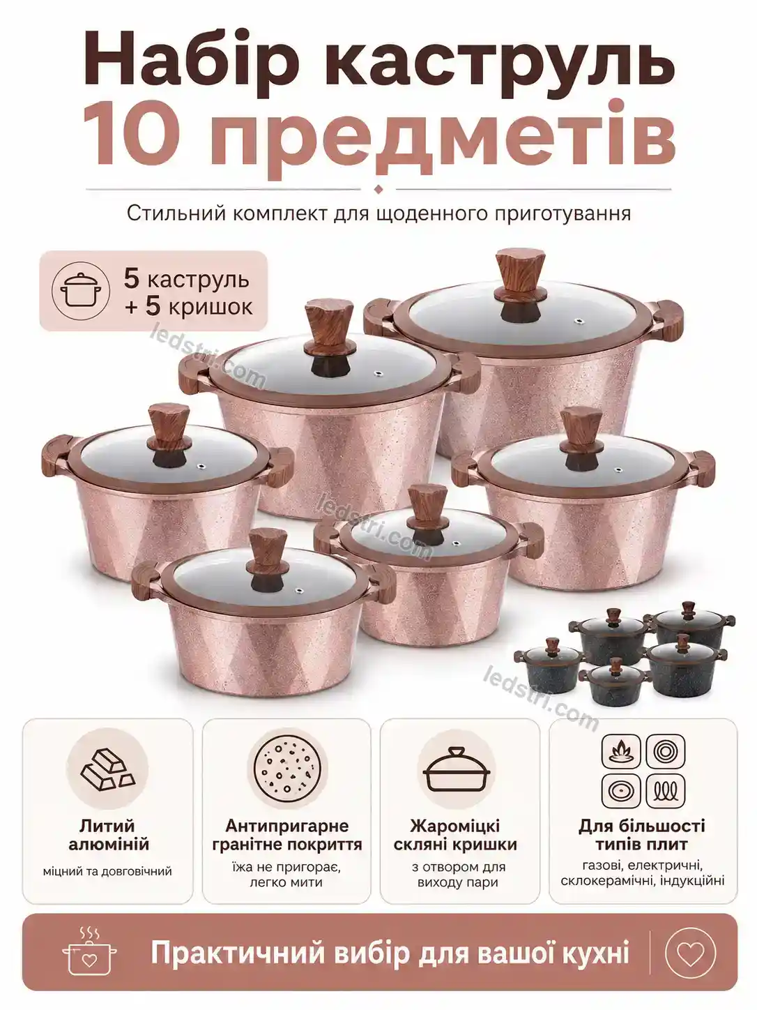 🍲 Набір каструль Milo Lite Calm