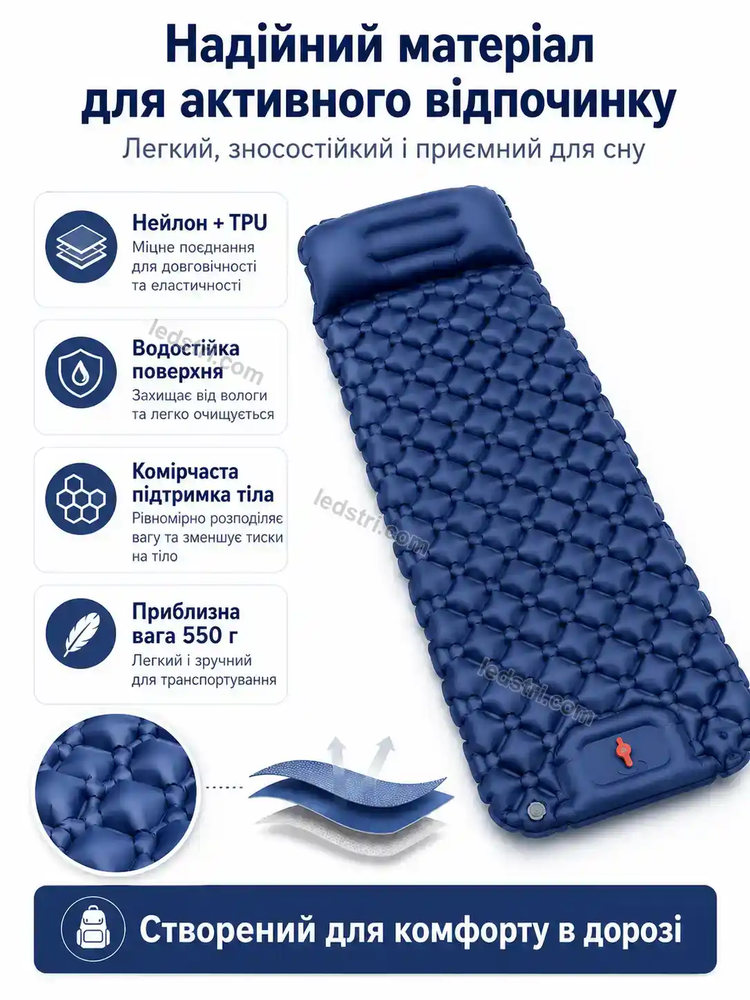 ✨ ️ надувний матрац з подушками та вбудованим насосом Nordi Plus Bright - використання