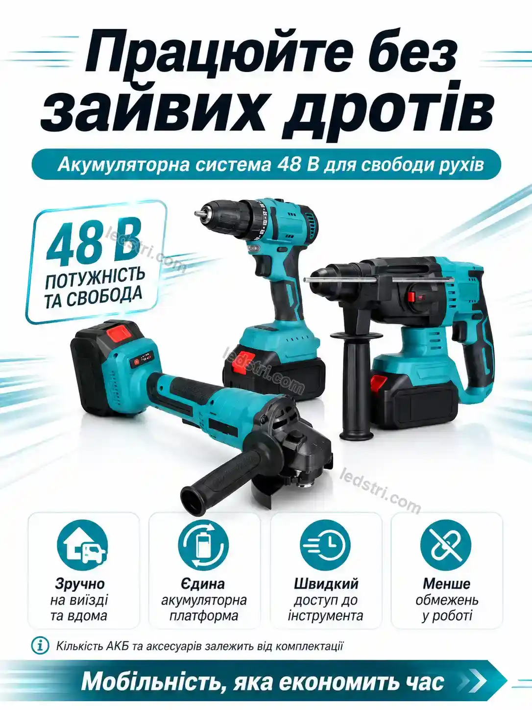 🔧 ️ набір інструментів 3 в 1 — болгарка, шуруповерт і перфоратор Terra Lite Bright - деталі