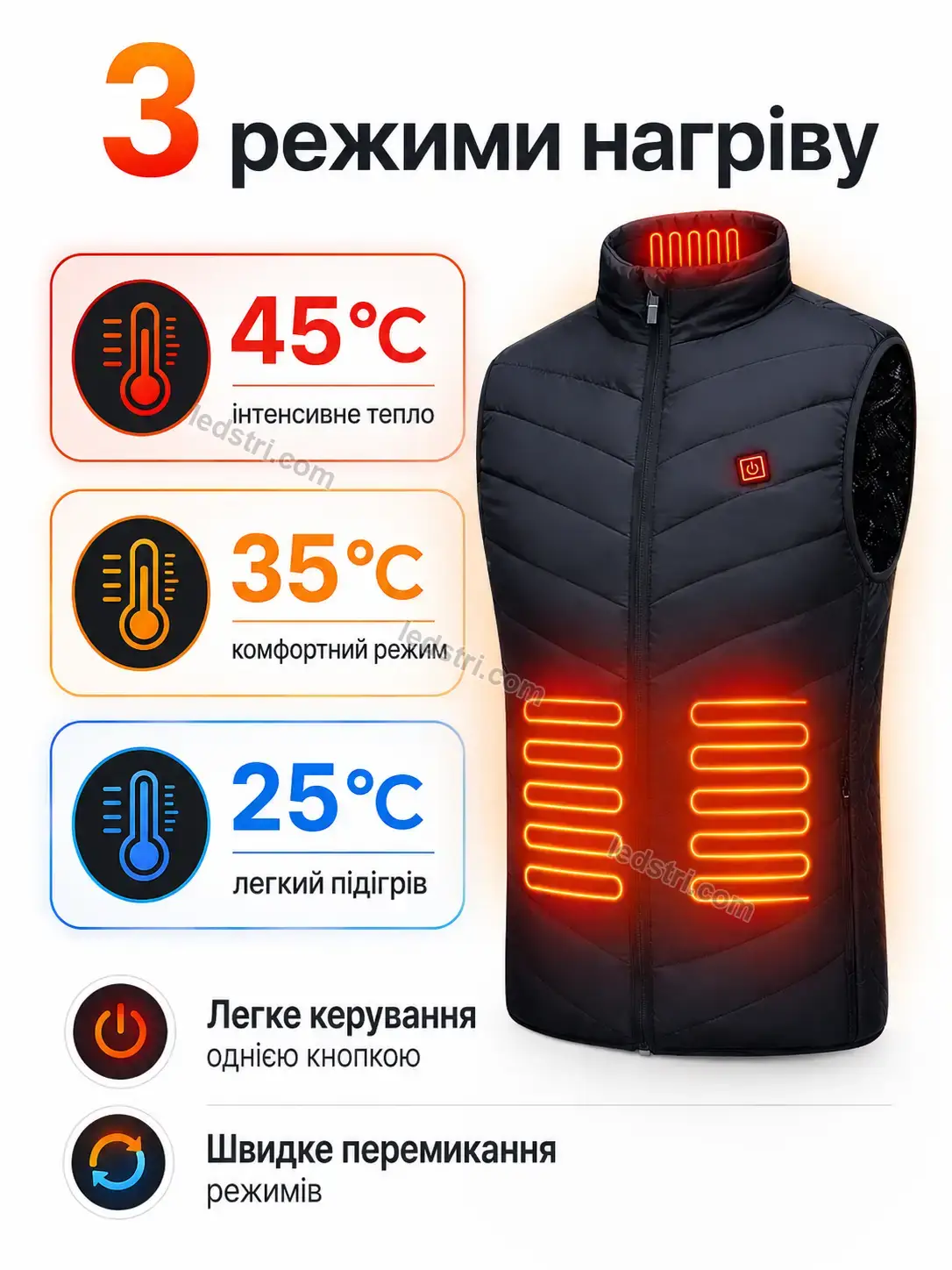 ✨ Жилет з підігрівом , розмір Spark Plus Bright - деталі