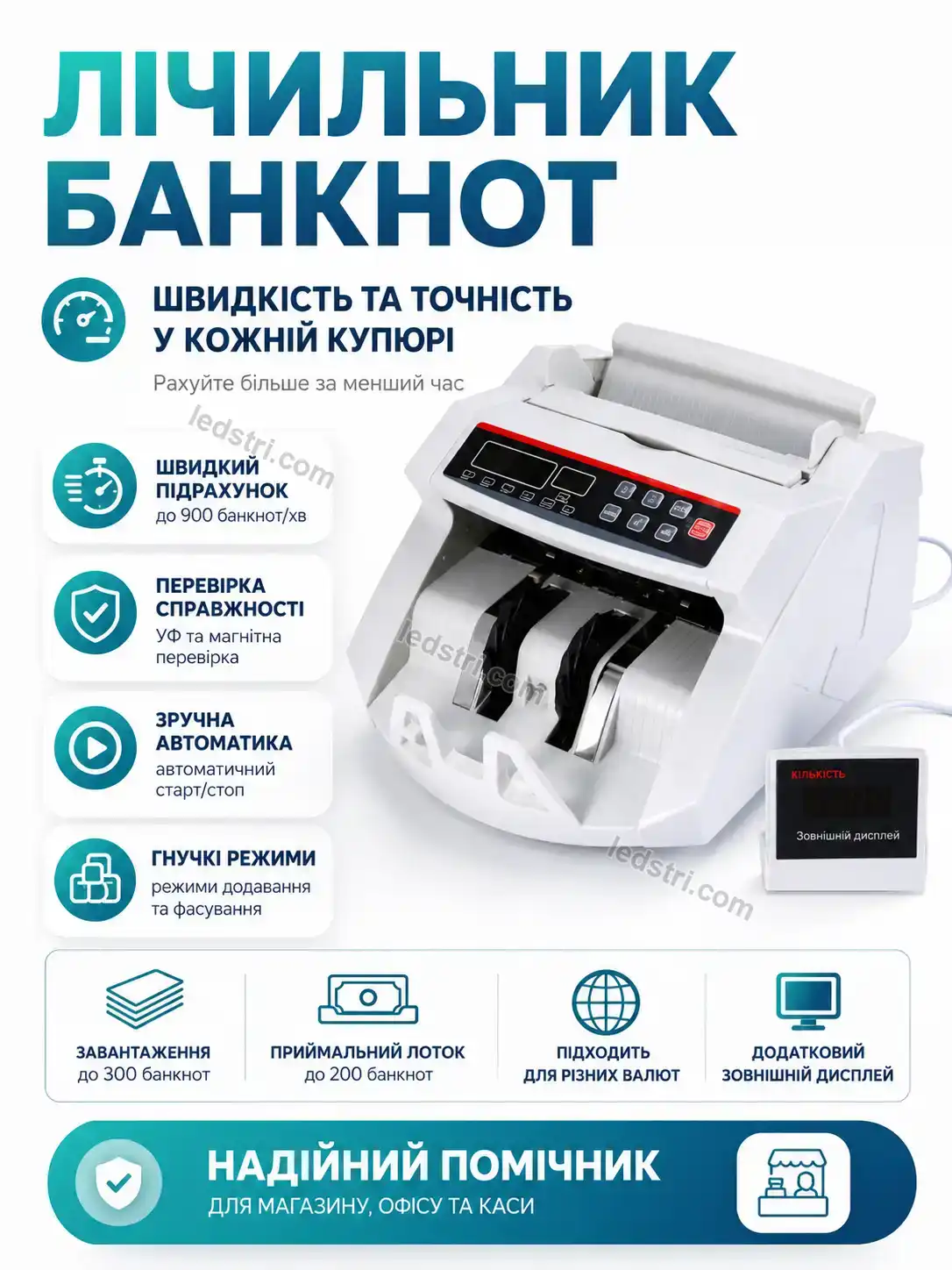 💵 Лічильна машинка для грошей, модель 2108 Terra Fresh Calm
