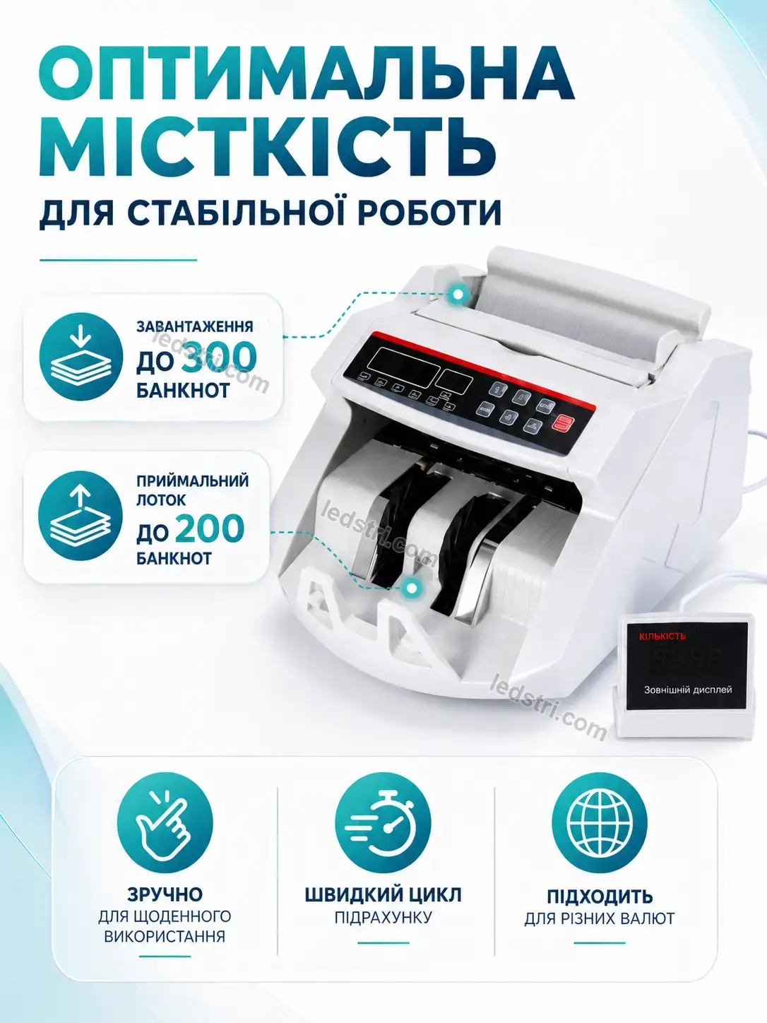 💵 Лічильна машинка для грошей, модель 2108 Terra Fresh Calm - фото