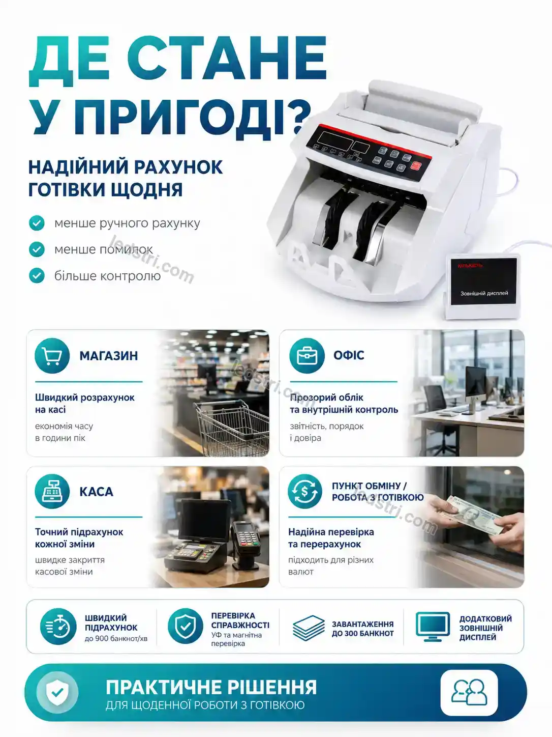 💵 Лічильна машинка для грошей, модель 2108 Terra Fresh Calm - фото