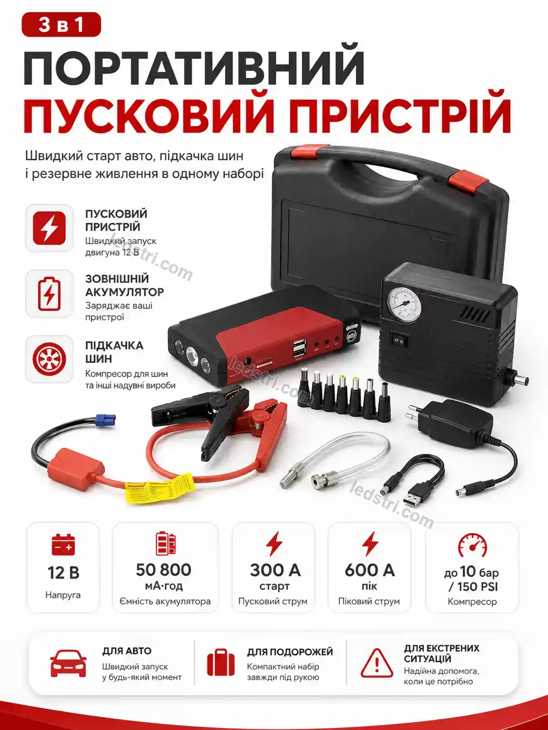 ✨ Портативний стартер , пусковий пристрій 50800 Lumo Easy Calm