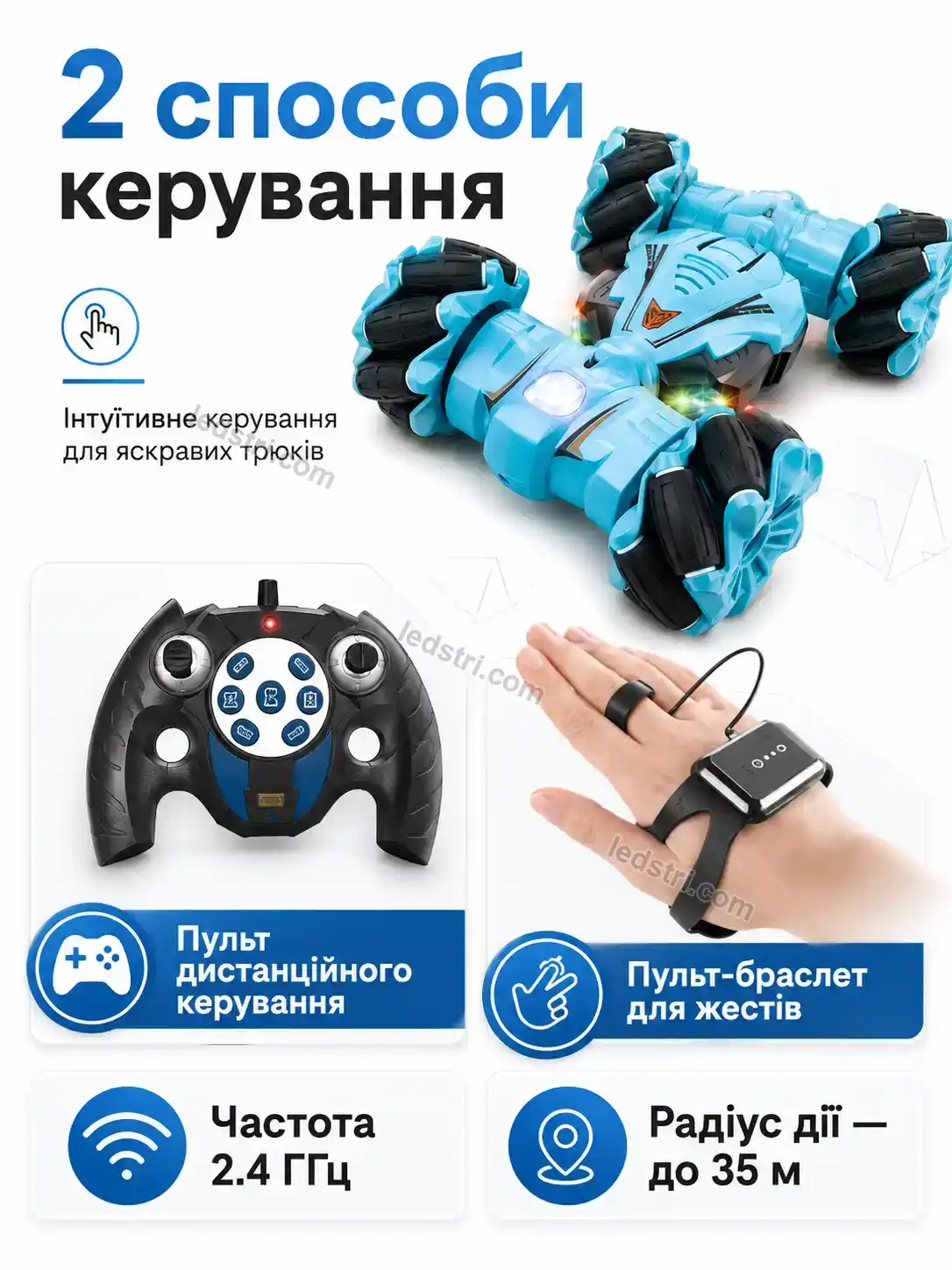 💵 Машинка-перевертень на радіокеруванні Terra Go Bright