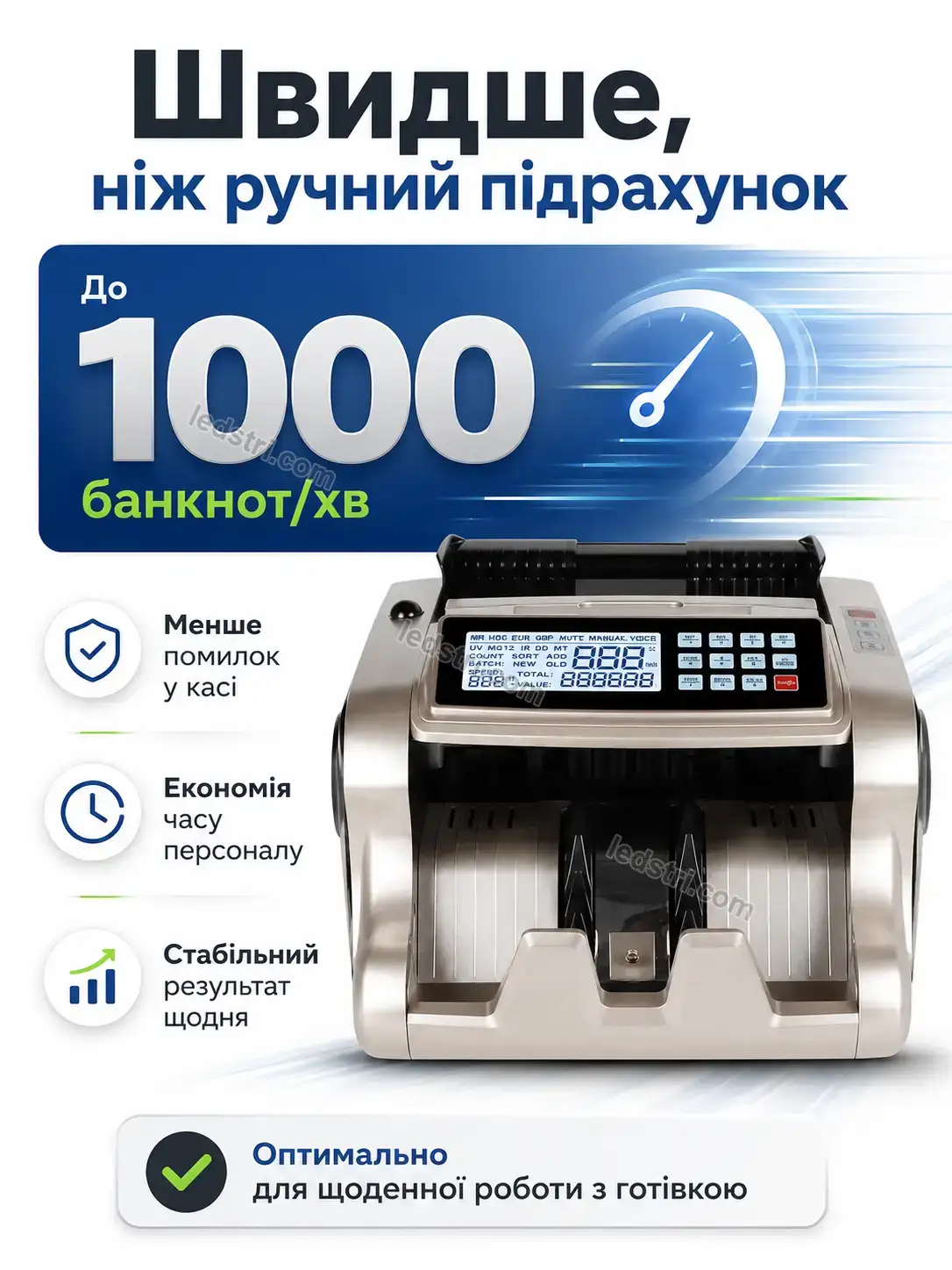 💵 Лічильна машинка для грошей, модель 6600 Rondo Lite Calm