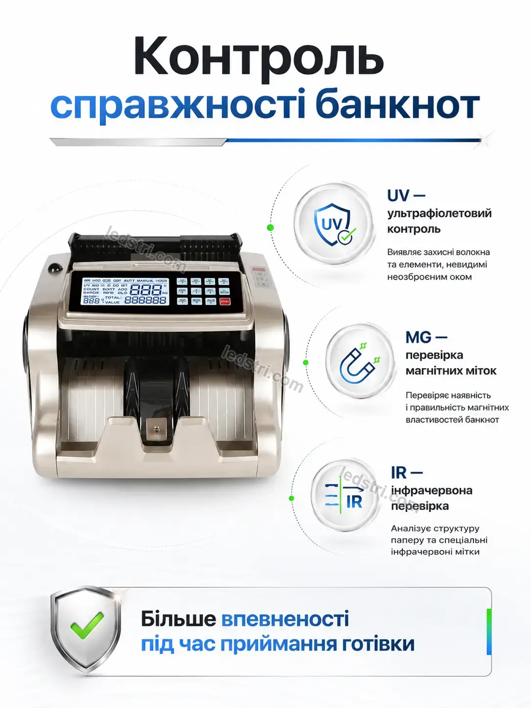 💵 Лічильна машинка для грошей, модель 6600 Rondo Lite Calm - деталі